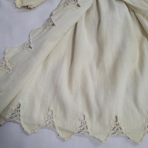 Vintage Handmade Dress Infant Doll Corduroy With Bonnet - Picture 8 of 12
